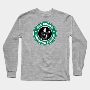 Hot Brown Morning Potion (Alt Print) Long Sleeve T-Shirt